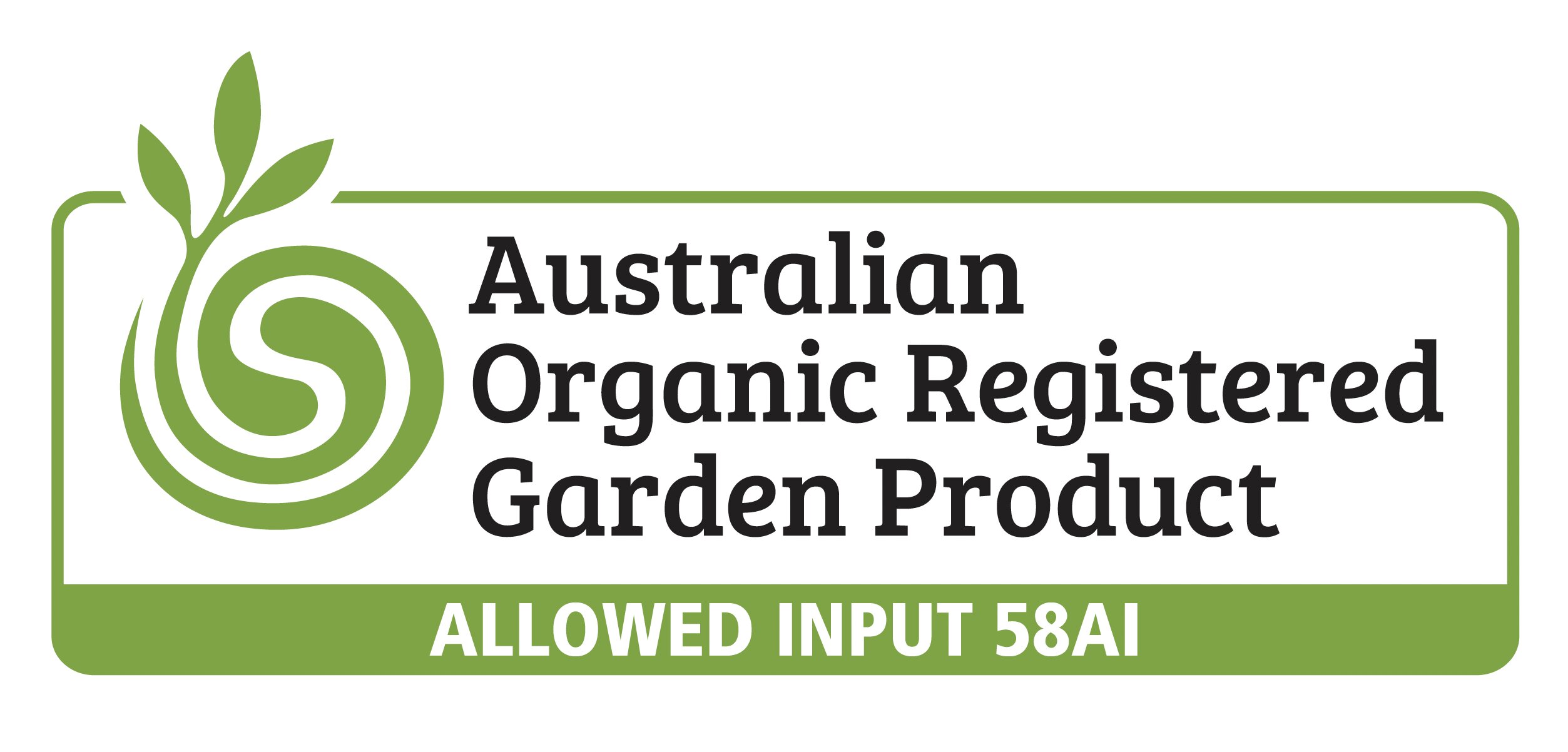 Australian Organic Registered Garden Product